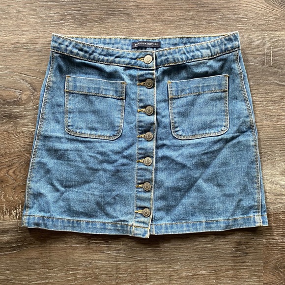 Brandy Melville button front denim skirt - Picture 1 of 3